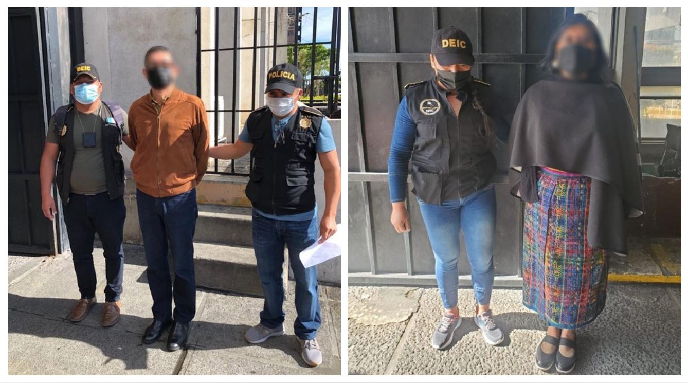 Dos de los tres detenidos por su presunta vinculación con el Caso Asodefir. (Foto Prensa Libre: MP) 