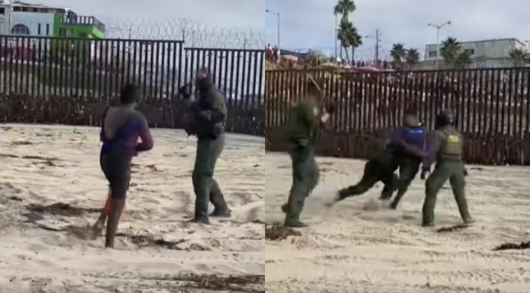 Video: el momento en que agentes de la Patrulla Fronteriza se enfrentan contra presuntos traficantes de migrantes en la frontera