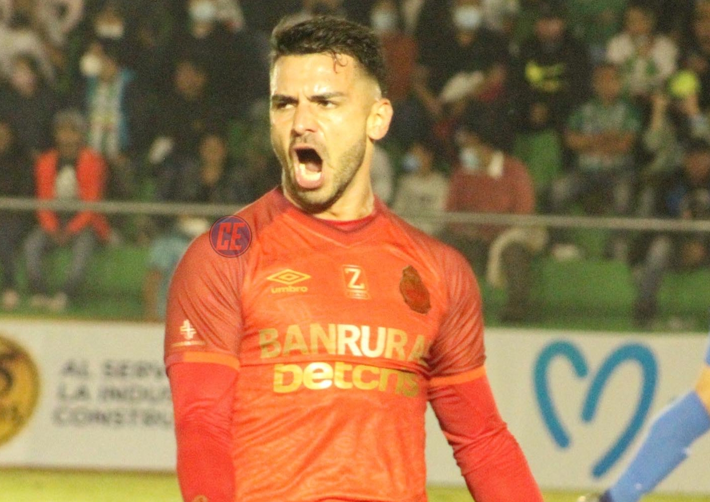 Matías Rotondi marcó su primer doblete en el Torneo Apertura. (Foto Prensa Libre: Cortesía Corazón Escarlata).