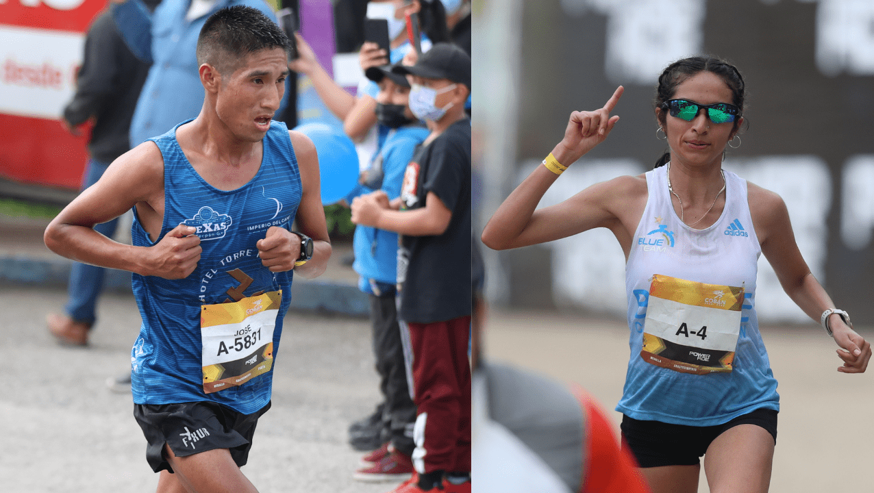 Luis González y Viviana Aroche vienen de destacar en el Medio Maratón de Cobán. (Foto Prensa Libre)