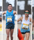 José Gonzáles, Mario Pacay, Viviana Aroche y Sandra Raxón finalizaron en el podio del Medio Maratón de Cobán 2022. Fotos; Prensa Libre (Érick Ávila)