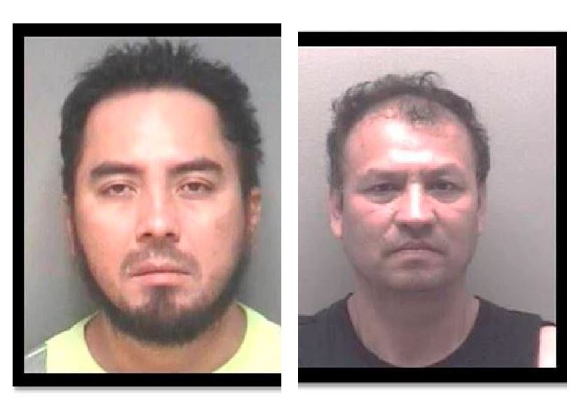 Rolman Alberto Barcarcel, de 38 años y Julio Alvarado Dubón, 52, son sindicados de planear un ataque masivo en Virginia, Estados Unidos. (Foto Prensa Libre:  @RichmondPolice)