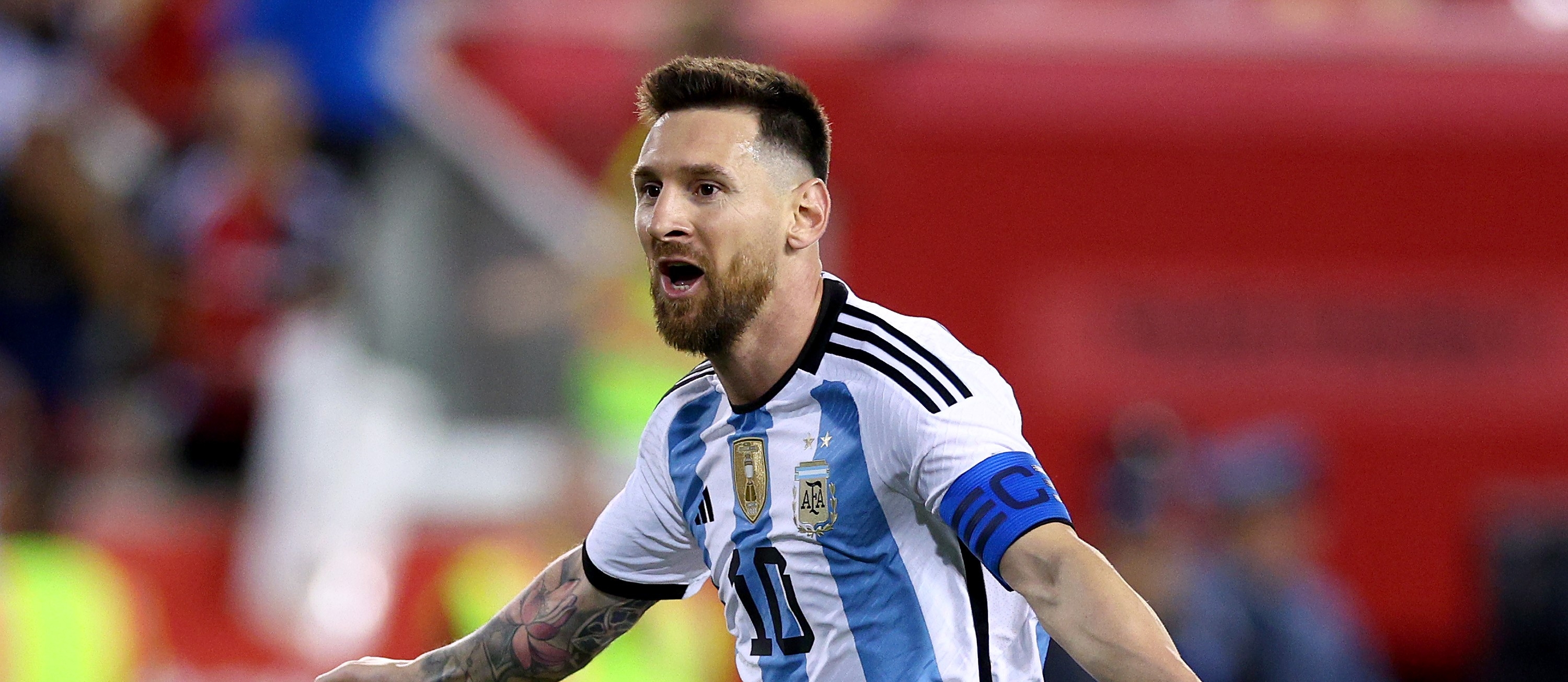 Lionel Messi festejó un doblete contra Jamaica. (Foto Prensa Libre: AFP)