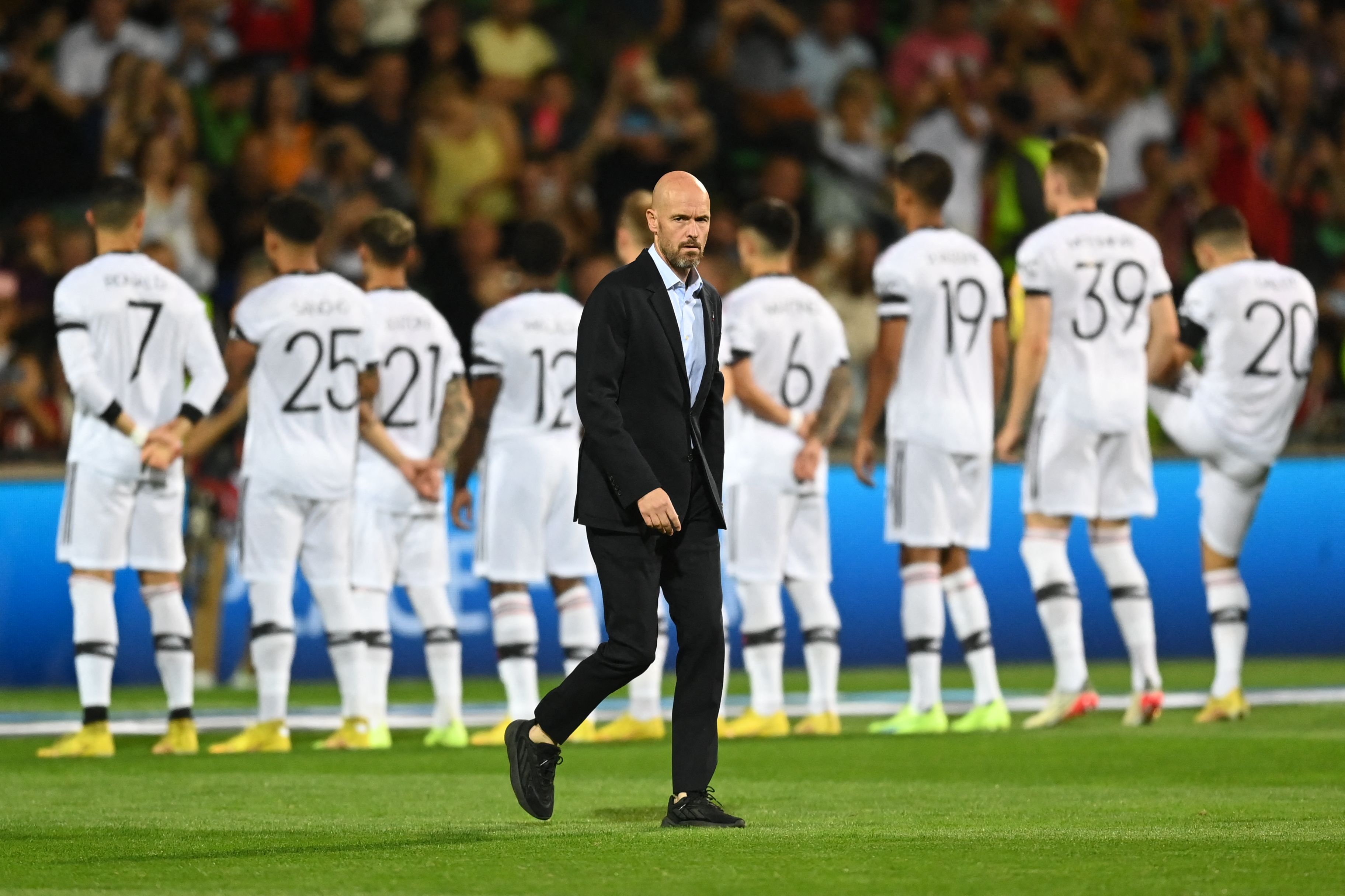 El equipo de Erik Ten Hag está luchando por mantener un nivel  óptimo de juego en esta temporada. (Foto Prensa Libre: AFP)