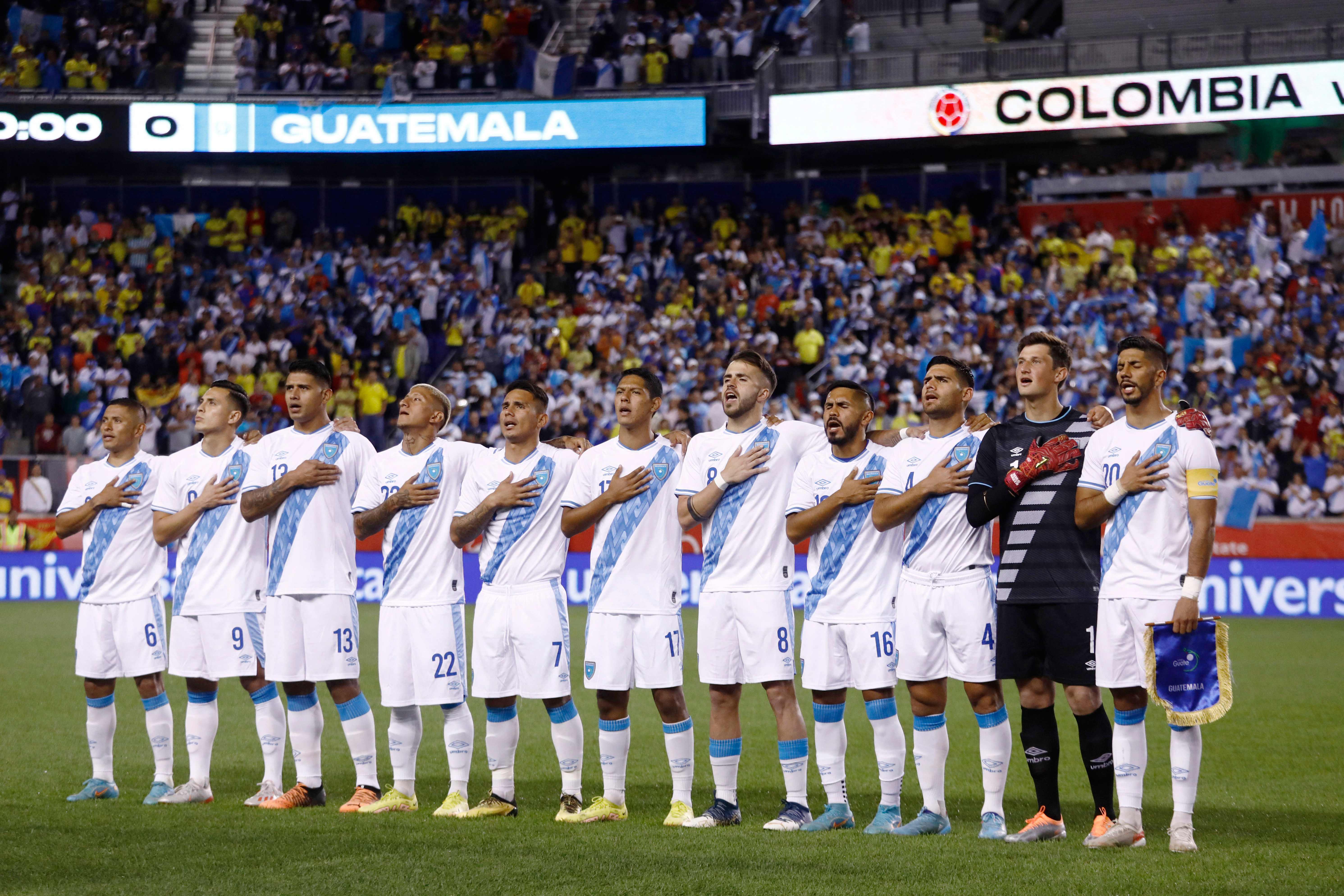 Guatemala posa para un partido en Nueva Jersey en 2022.