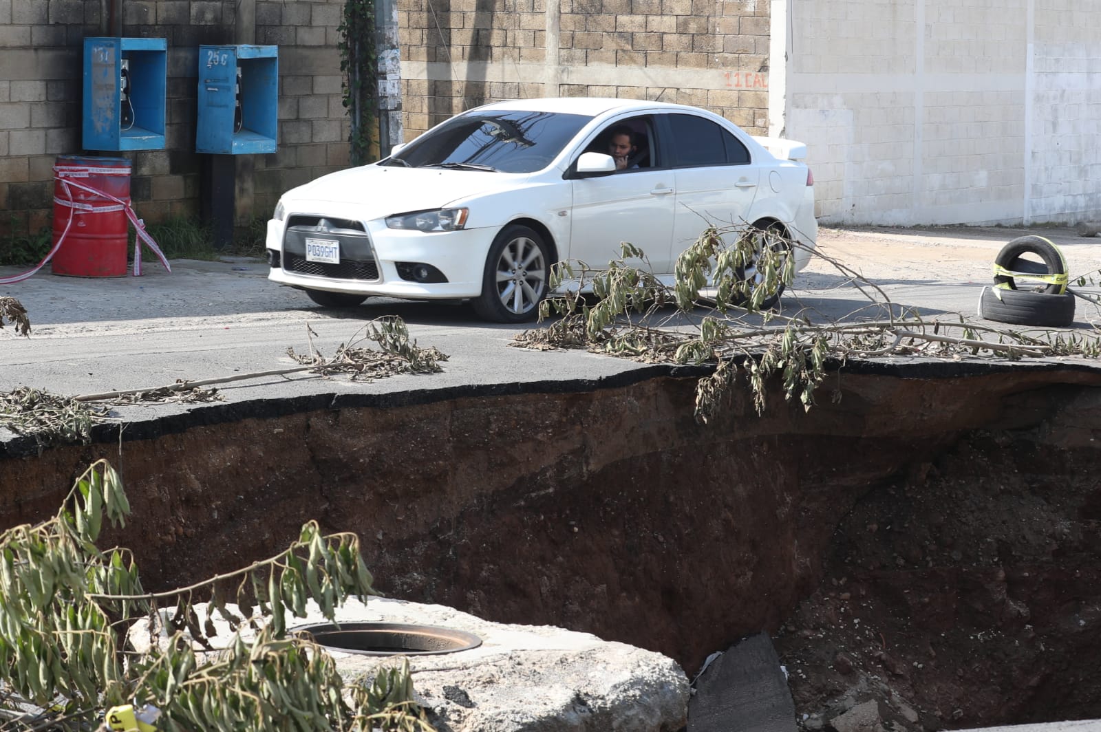 Hundimiento en Mixco 