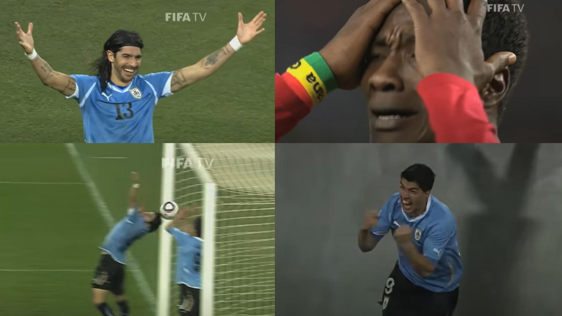 Uruguay y Ghana jugaron uno de los partidos más emocionantes de la historia de los Mundiales. (Foto Prensa Libre: YouTube)