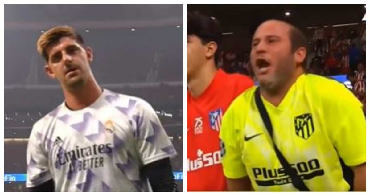 “¡Courtois pesetero!”: el insulto de un aficionado y la divertida respuesta del guardameta en el derbi de Madrid