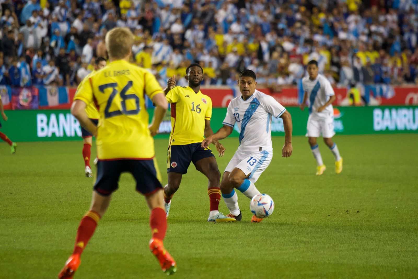 La Selección de Guatemala cayó 4-1 ante Colombia este sábado. Foto Prensa Libre (Fedefut)