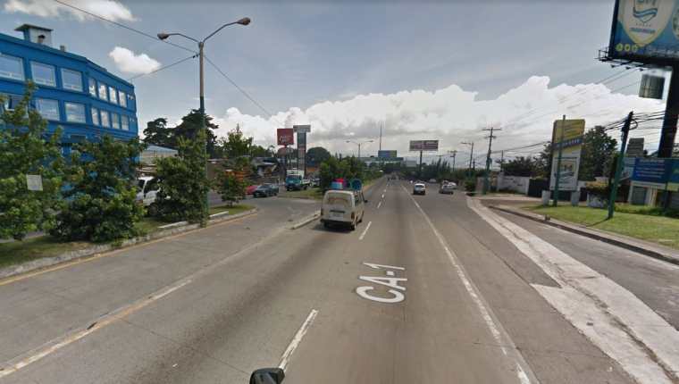 Ingrso a Ciudad Satélite por la ruta Interamericana, de San Lucas Sacatepéquez hacia Mixco. (Foto Prensa Libre: Google Maps) 