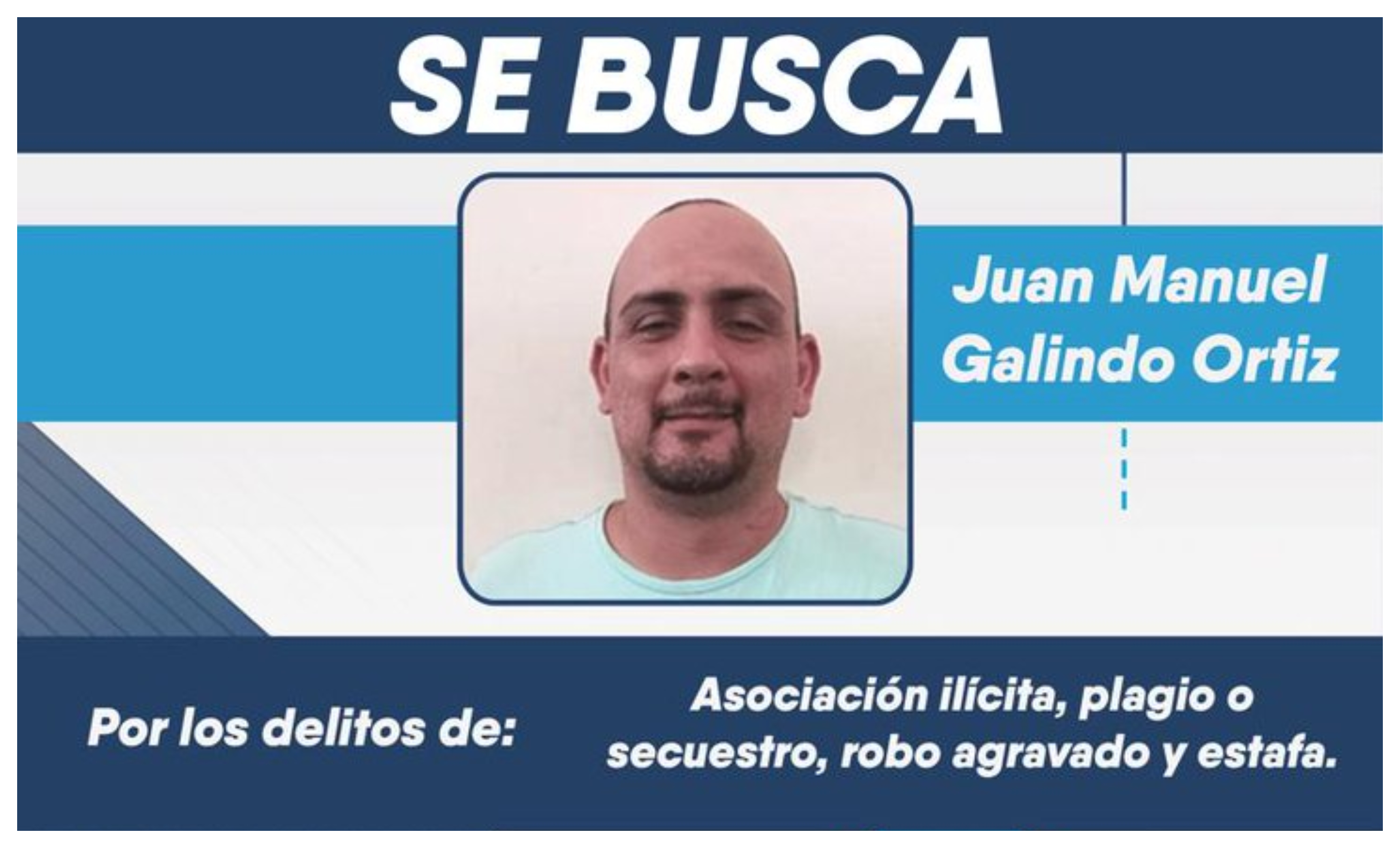 Este es el afiche que ha publicado la Policía Nacional Civil para dar con el paradero de Juan Manuel Galindo Ortiz, alias el Tonka, quien e fugó el 26 de agosto pasado. Foto PNC.
