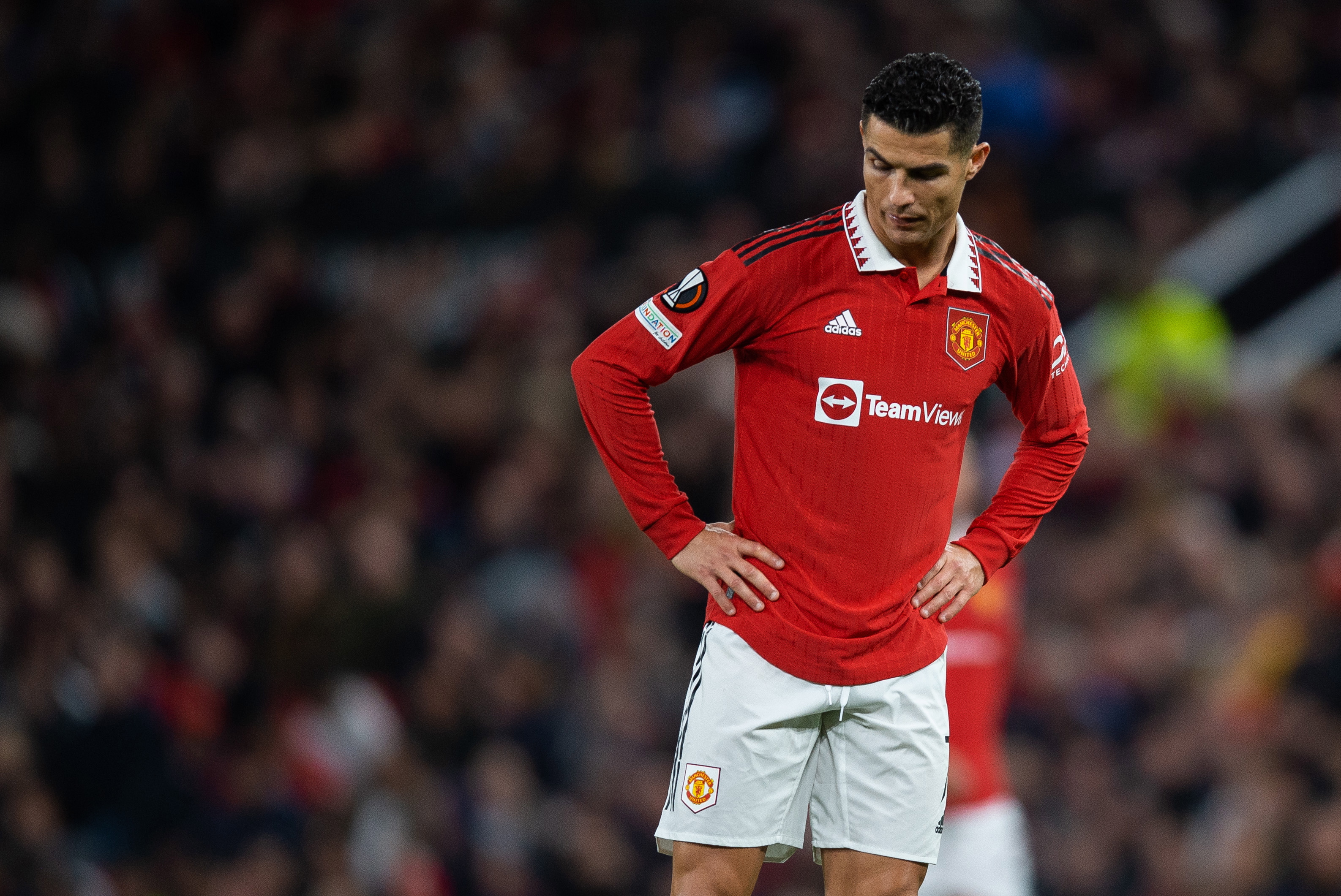Cristiano Ronaldo continúa bajo la polémica en el United por su tensa relación con el técnico Ten Hag. (Foto Prensa Libre: EFE)