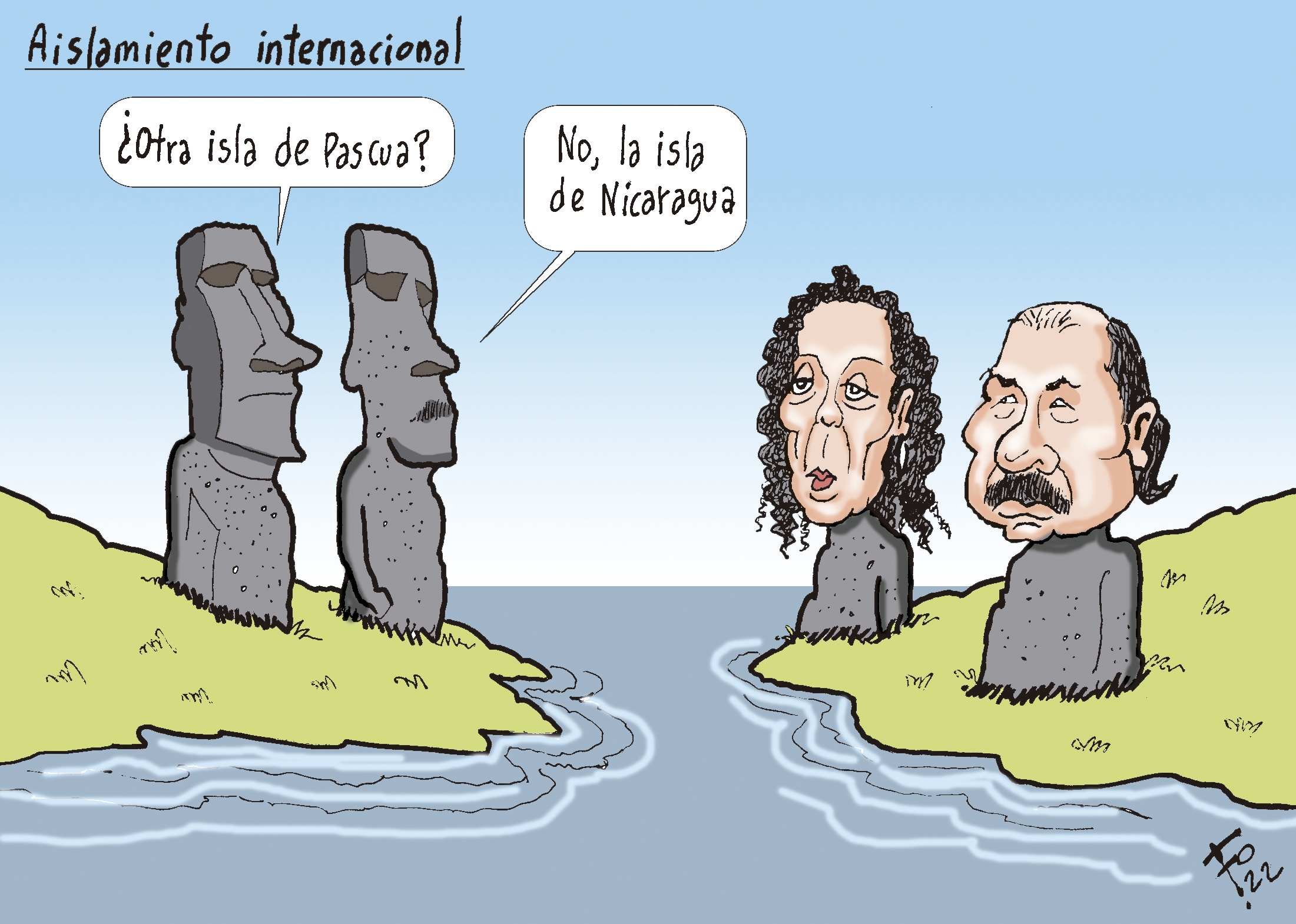 Personajes: Rosario Murillo y Daniel Ortega.