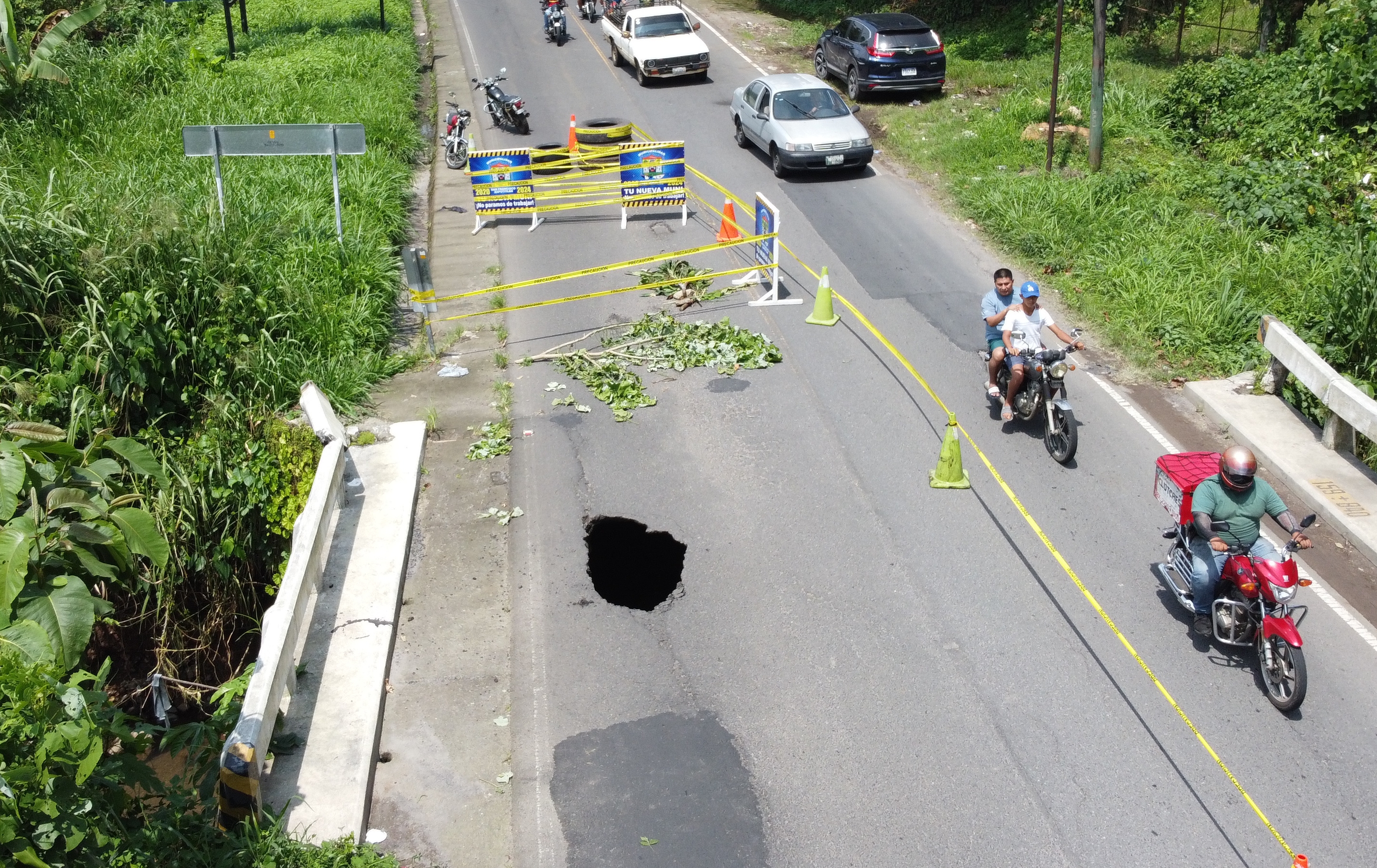 Cierre temporal del puente Sacúa