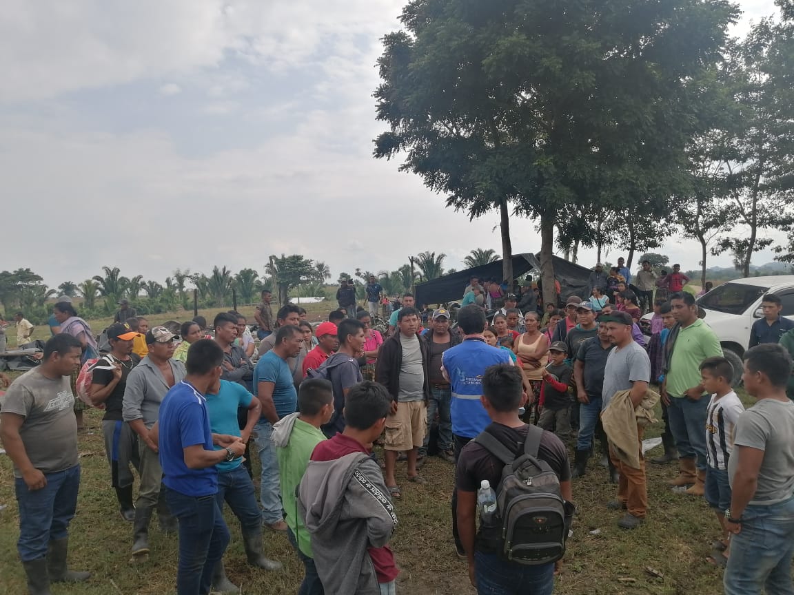 Las personas afectadas aseguran que no evacuarán el lugar. (Foto Prensa Libre: PDH)