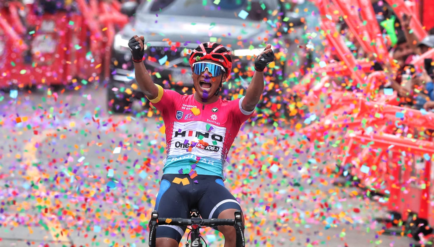 El guatemalteco Mardoqueo Vásquez ganó la cuarta etapa de la Vuelta a Guatemala 2022. Foto Prensa Libre (Esbin García)