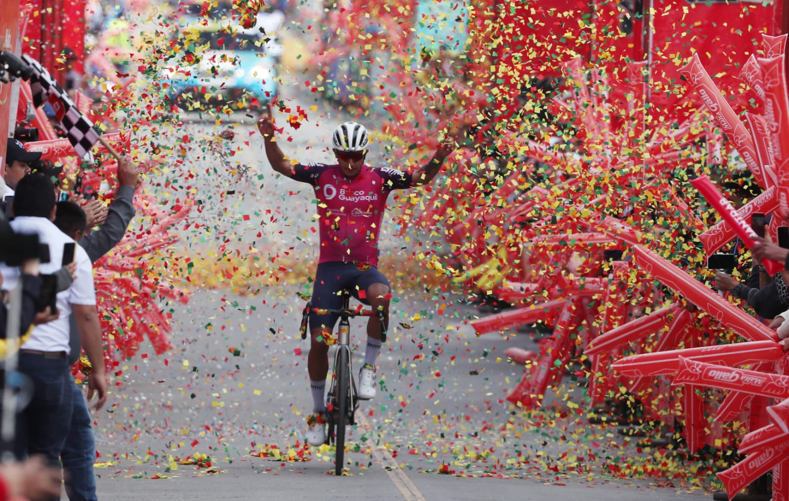 Chalapud (Team Banco Guayaquil) sumó su segunda victoria en la Vuelta a Guatemala 2022. Foto Prensa Libre (Esbin García) 