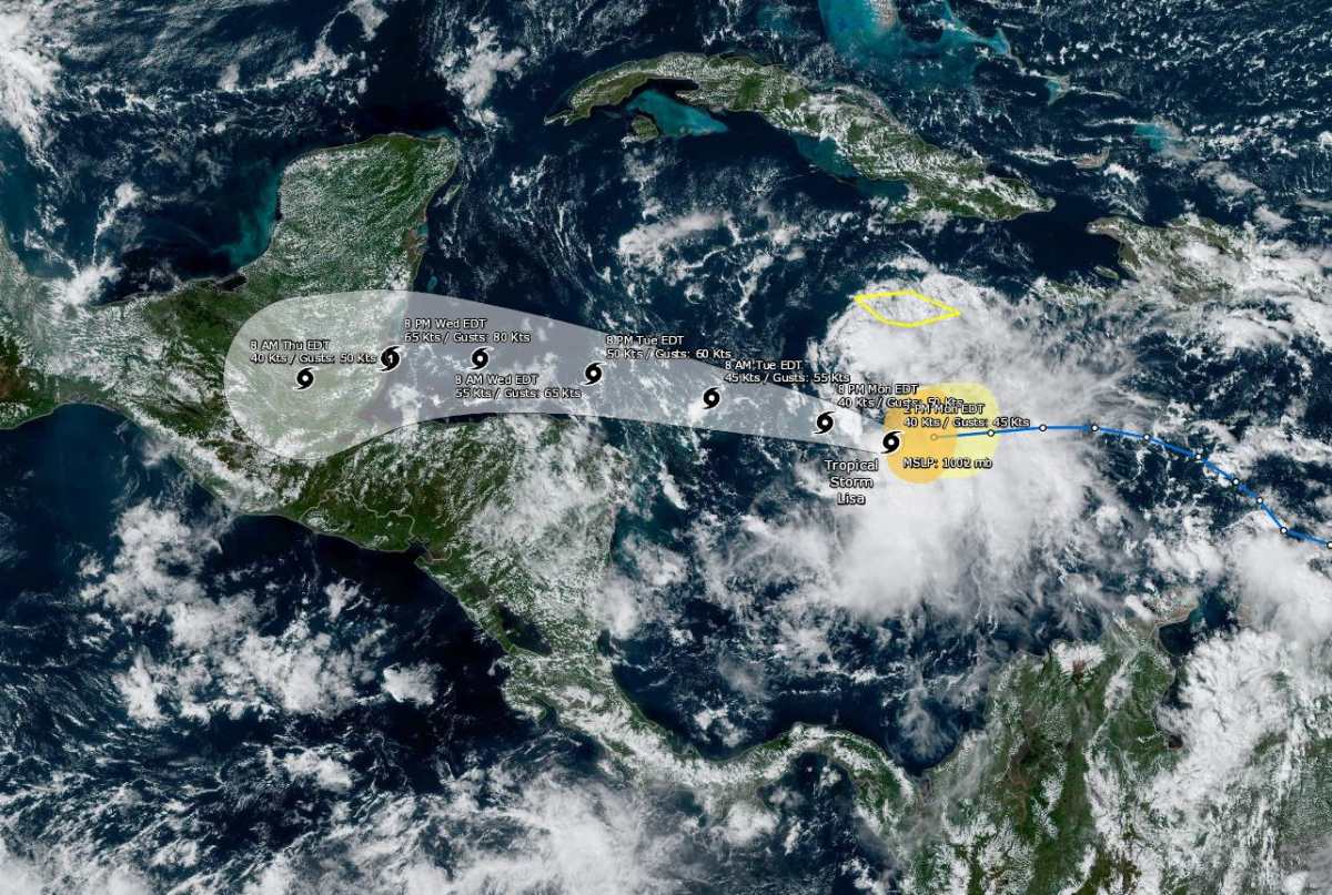 Tormenta Lisa impactará Guatemala en los próximos días y traerá lluvia y fuertes vientos (hay 29 municipios en alto riesgo)