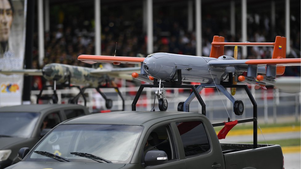 Venezuela es el primer país en América Latina en mostrar que cuenta con drones armados.  Getty Images