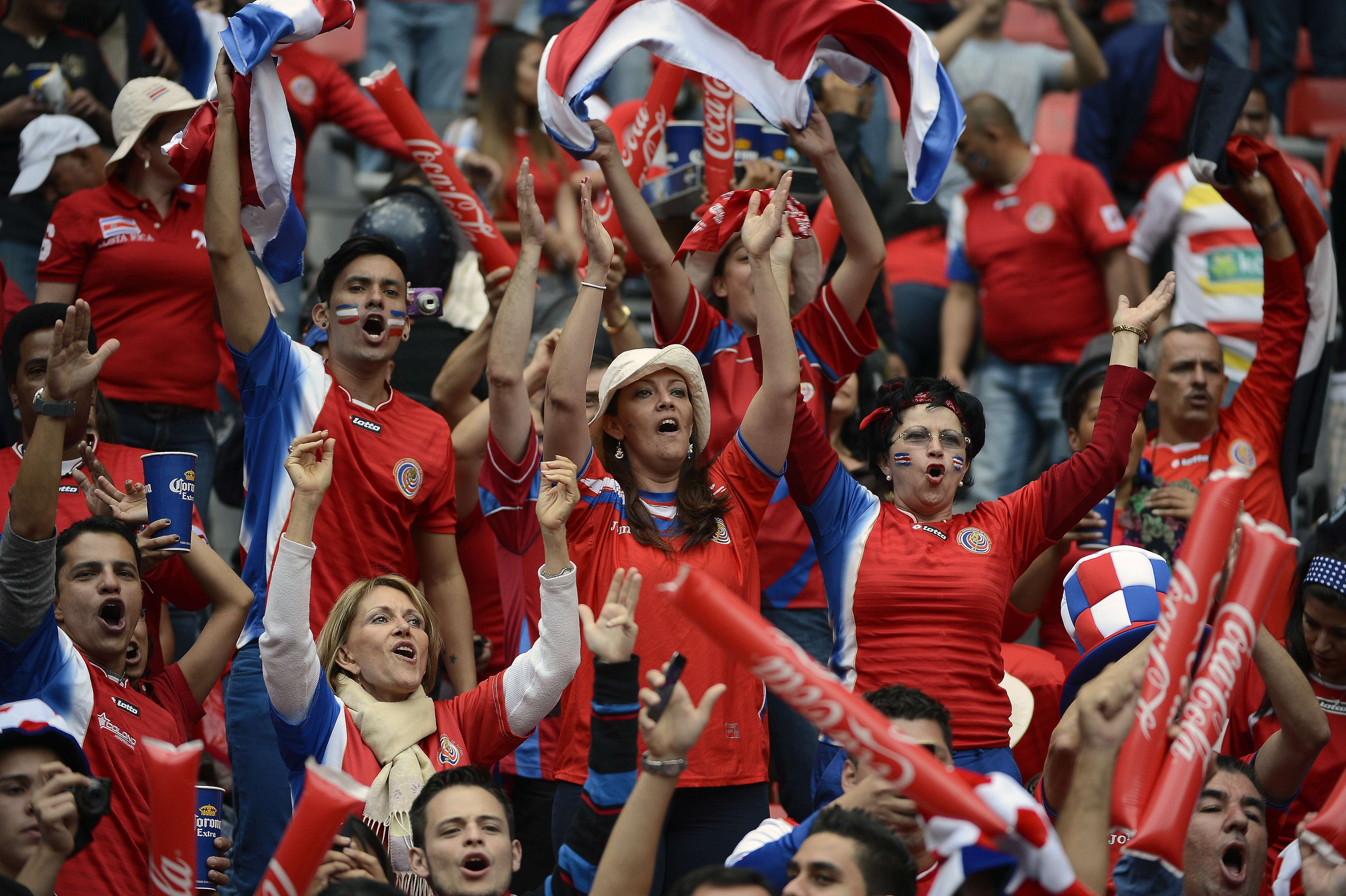 Aficionados de la selección de Costa Rica. (Foto Prensa Libre: Hemeroteca PL)