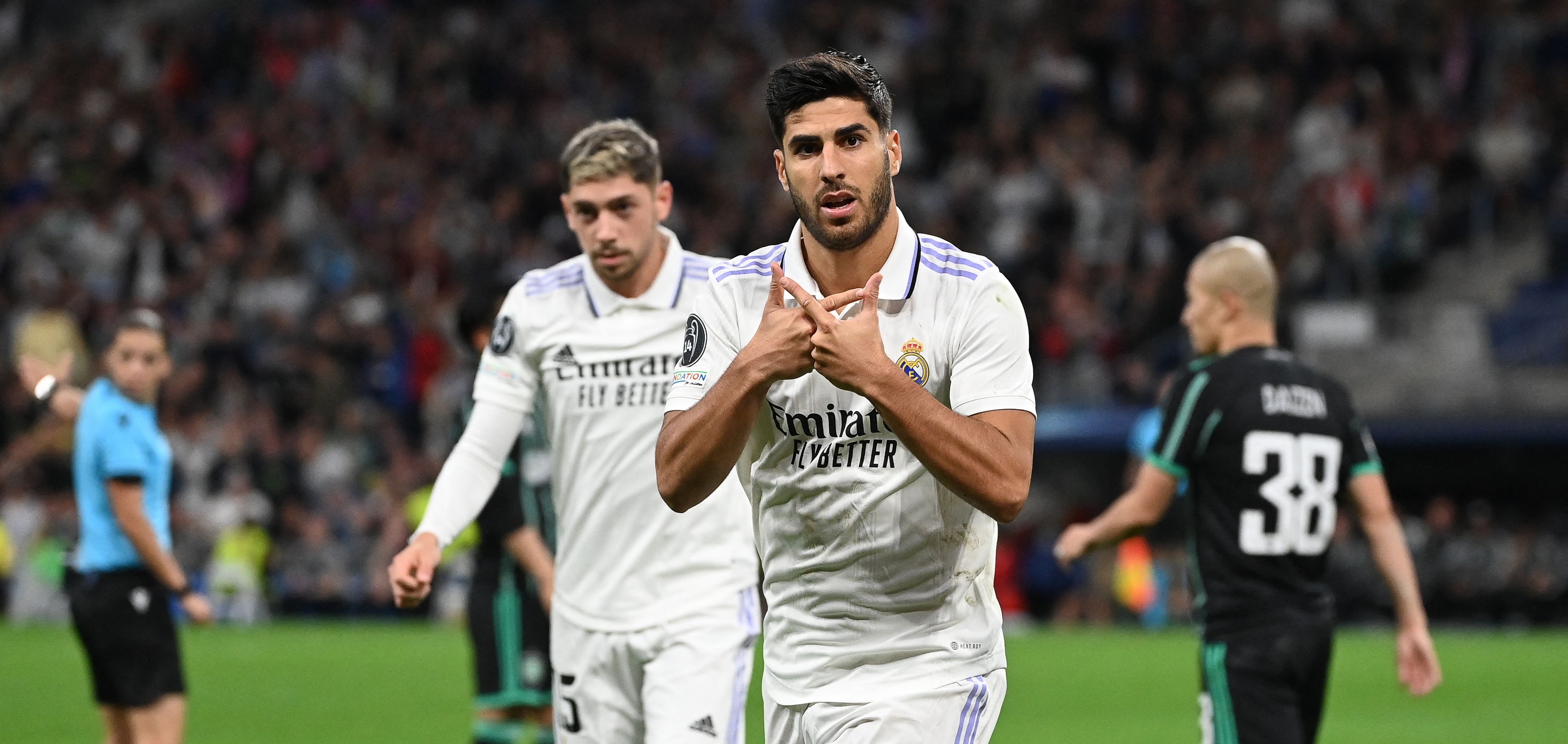 Asensio fue el protagonista de la goleada del Real Madrid este miércoles en el Santiago Bernabéu. (Foto Prensa Libre: AFP)