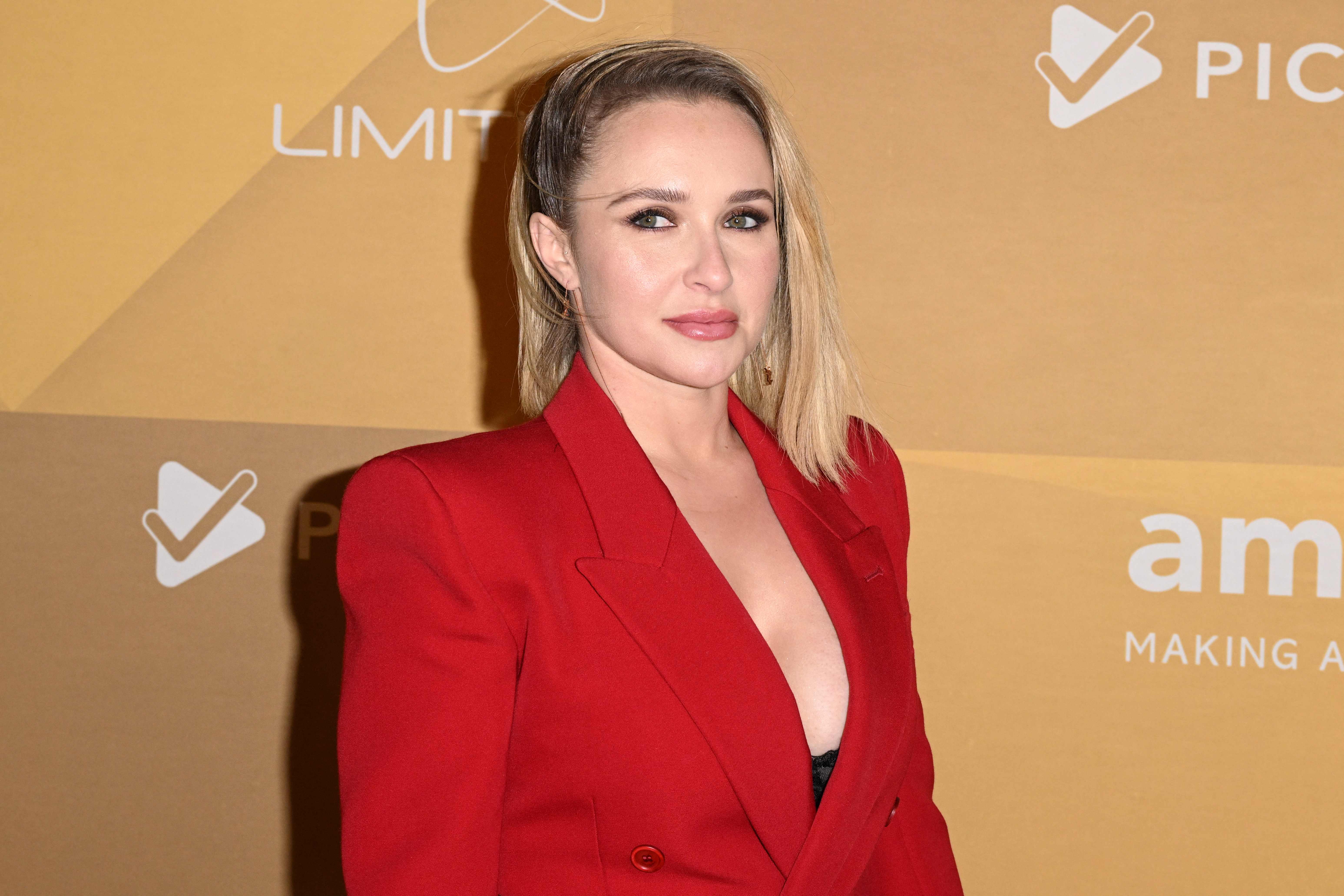 US actress Hayden Panettiere arrives for the amfAR Gala Los Angeles, honoring Paramount Pictures and US singer Kelly Rowland, at the Pacific Design Center in West Hollywood, California, on November 3, 2022. - The annual gala raises money for amfAR's HIV/AIDS research programs. (Photo by Robyn BECK / AFP)