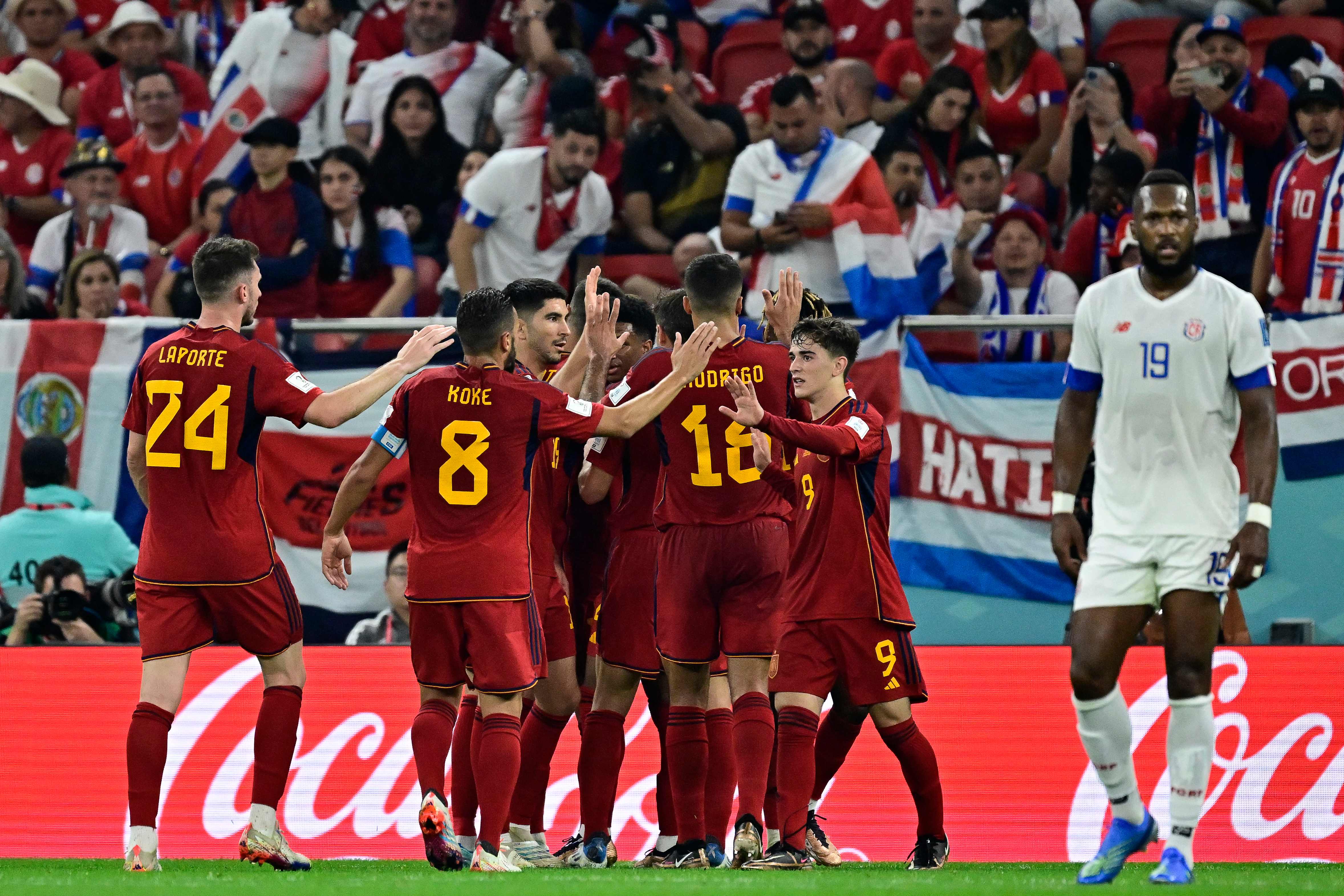 España demostró que es una de las Selecciones favoritas para ganar el título en Qatar 2022. (Foto Prensa Libre: AFP)