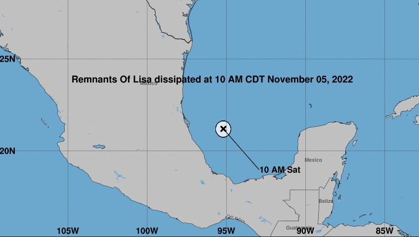 Lisa está por disiparse cerca de México pero hay alerta por otro ciclón que podría formarse cerca de Florida