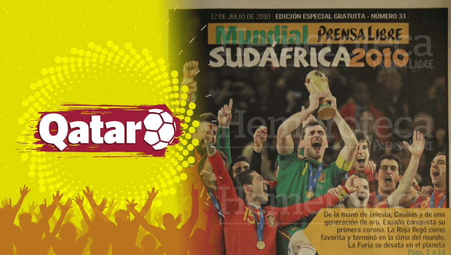 Así contó Prensa Libre la final del Mundial Sudáfrica 2010. (Foto Prensa Libre: Hemeroteca PL)