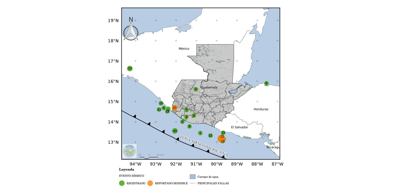 Temblores en Guatemala