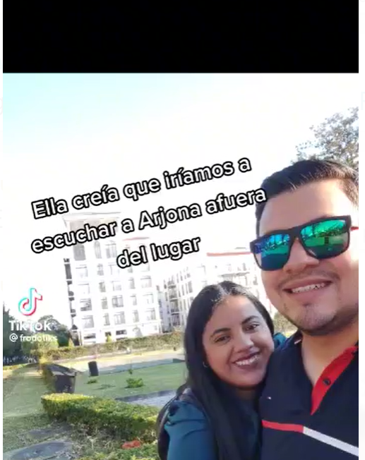 Video en TikTok se hizo viral por la sorpresa que le dan a una fan de Arjona en Guatemala (Foto: Captura de pantalla)