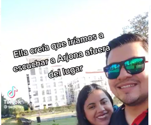 Video en TikTok se hizo viral por la sorpresa que le dan a una fan de Arjona en Guatemala (Foto: Captura de pantalla)