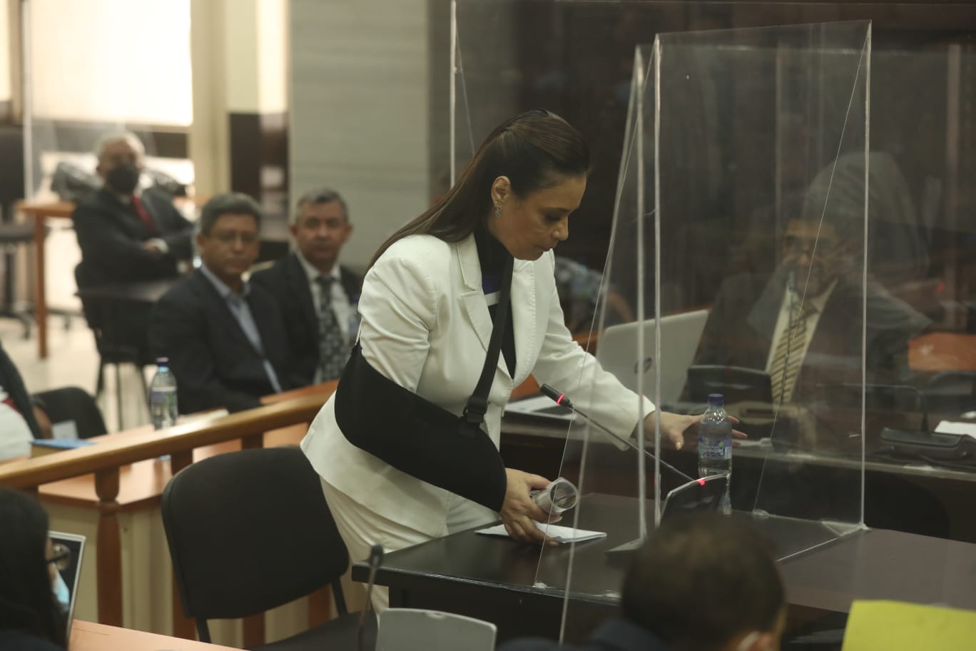 La exvicepresidenta Roxana Baldetti durante la última audiencia del caso La Línea. (Foto Prensa Libre: Esbin García)