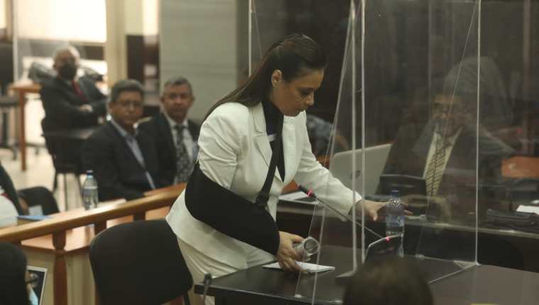 La exvicepresidenta Roxana Baldetti durante la última audiencia del caso La Línea. (Foto Prensa Libre: Esbin García)