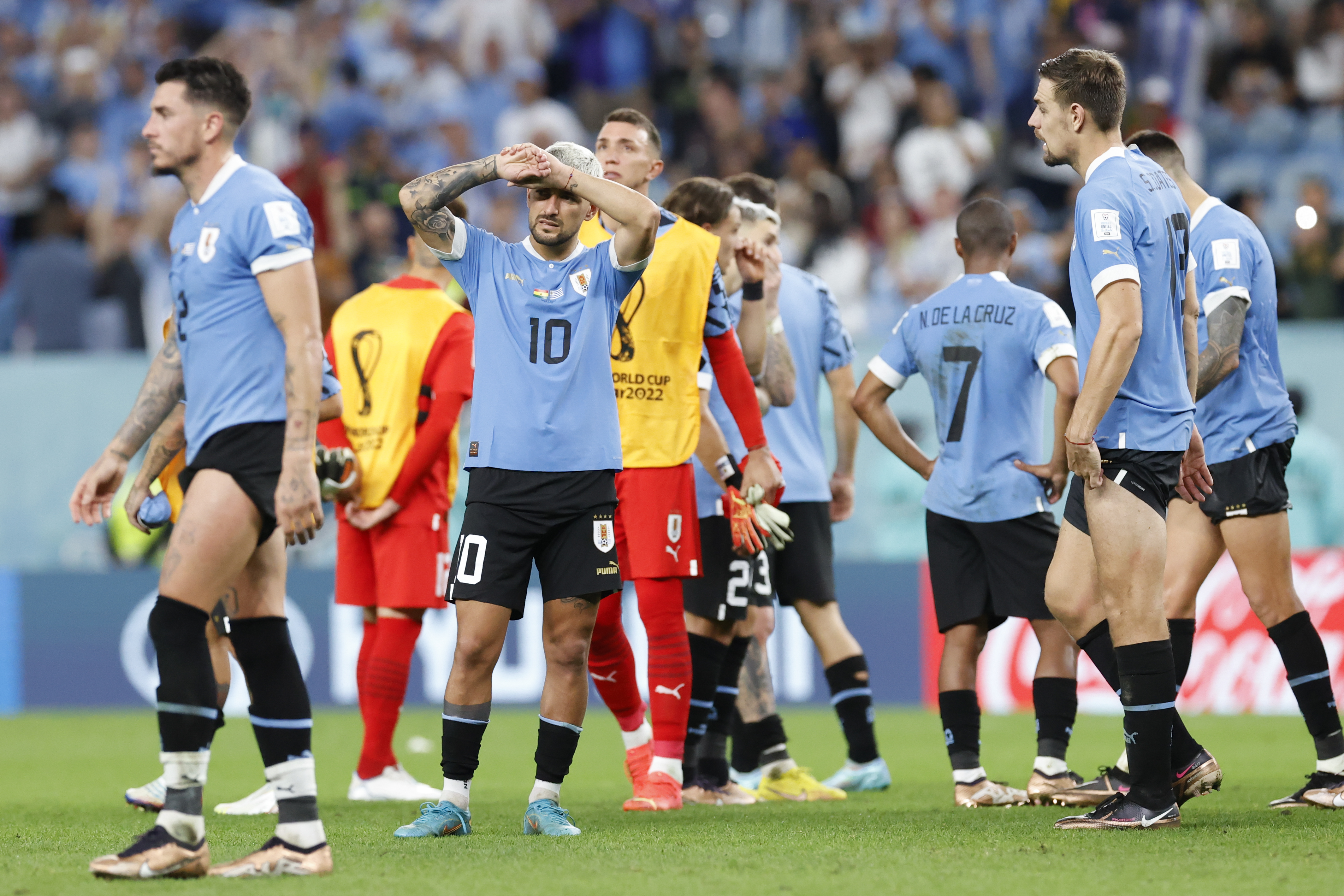 Uruguay decepcionó en el Mundial al quedar eliminado en fase de grupos. (Foto Prensa Libre: EFE)