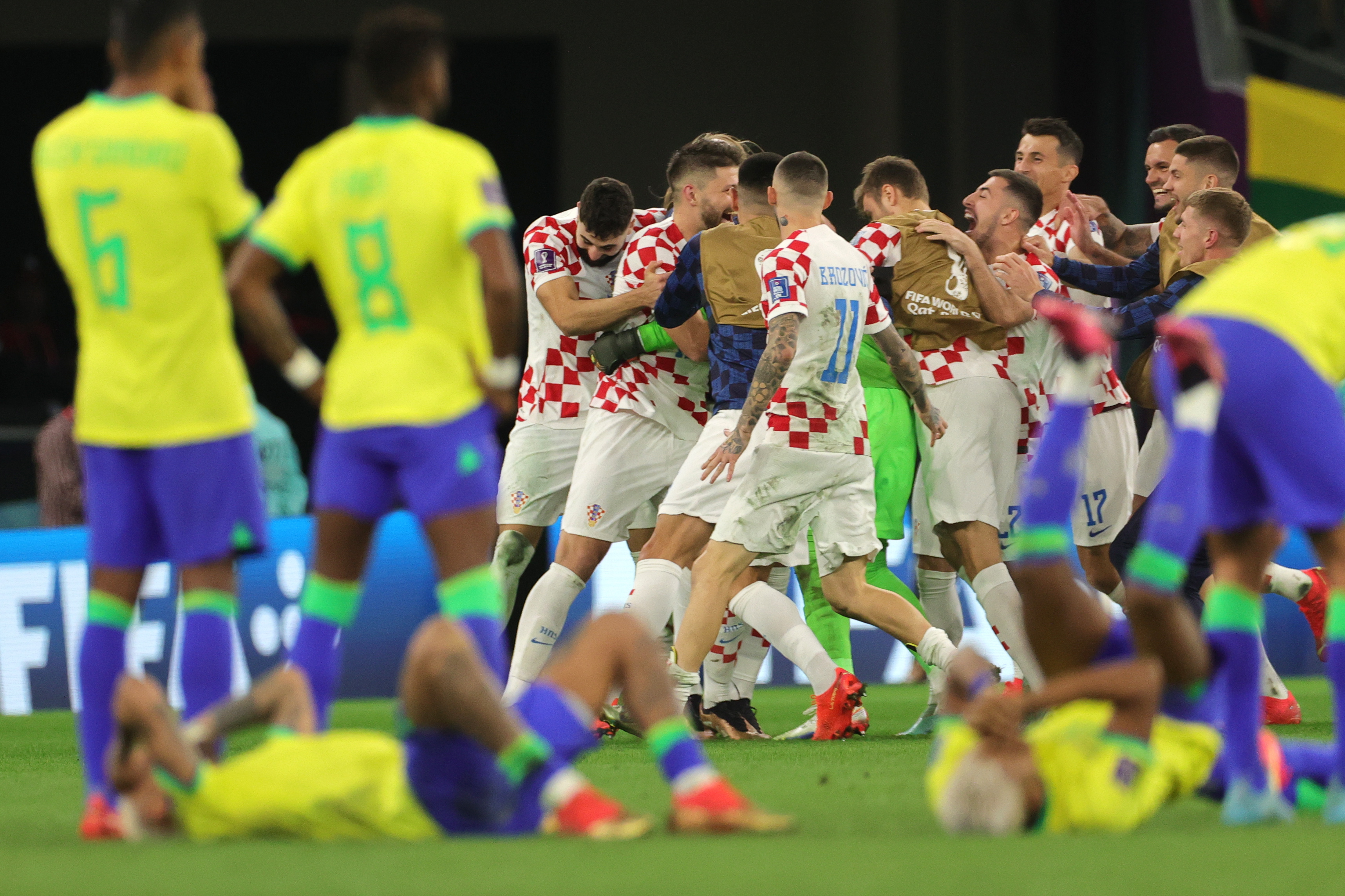 Croacia sacó a Brasil del Mundial con un triunfo en penaltis. (Foto Prensa Libre: EFE)