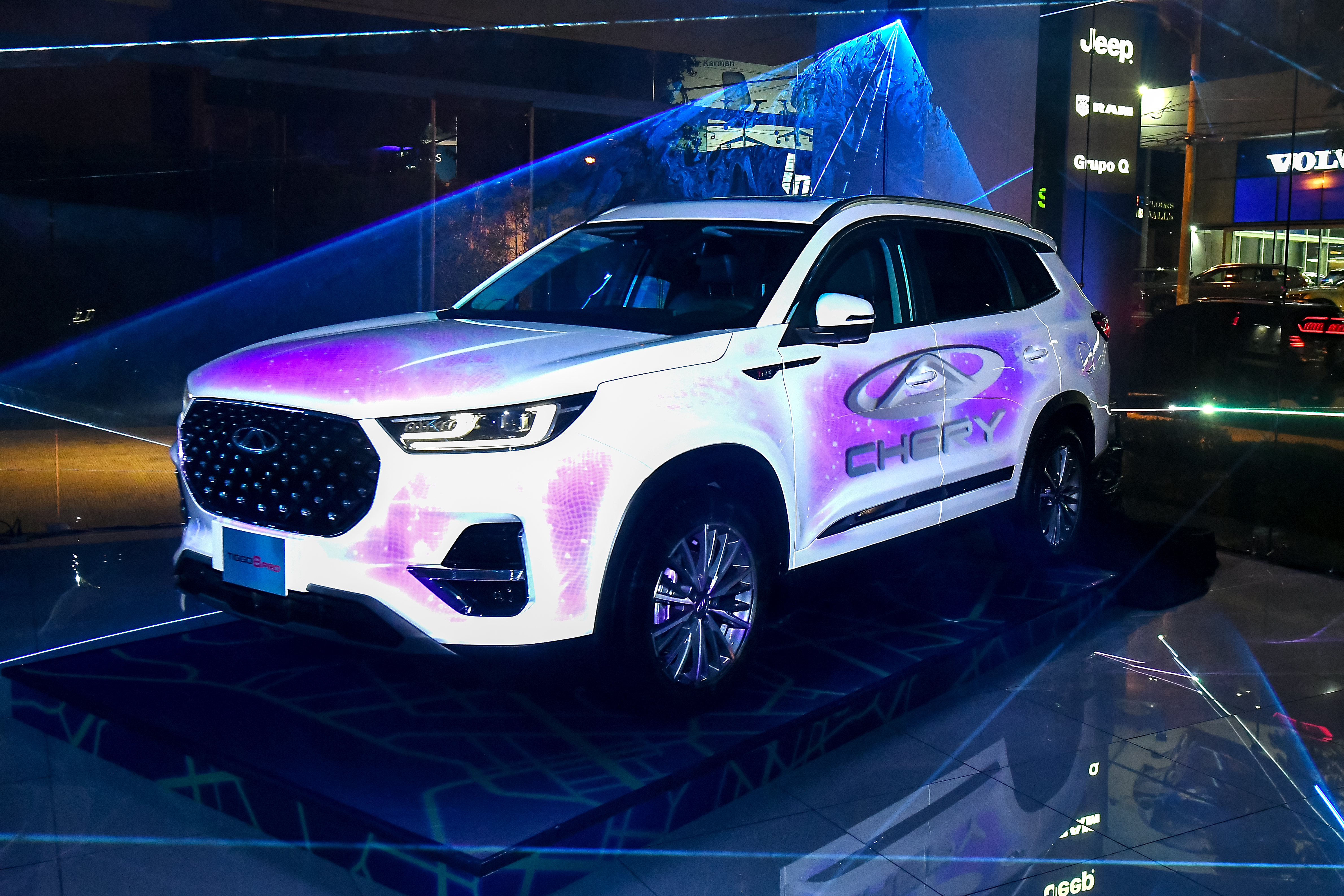 Chery Tiggo8 Pro, es el primer modelo de la familia de SUV´s en ser presentado por Grupo Q. Foto Prensa Libre: Sergio Muñoz