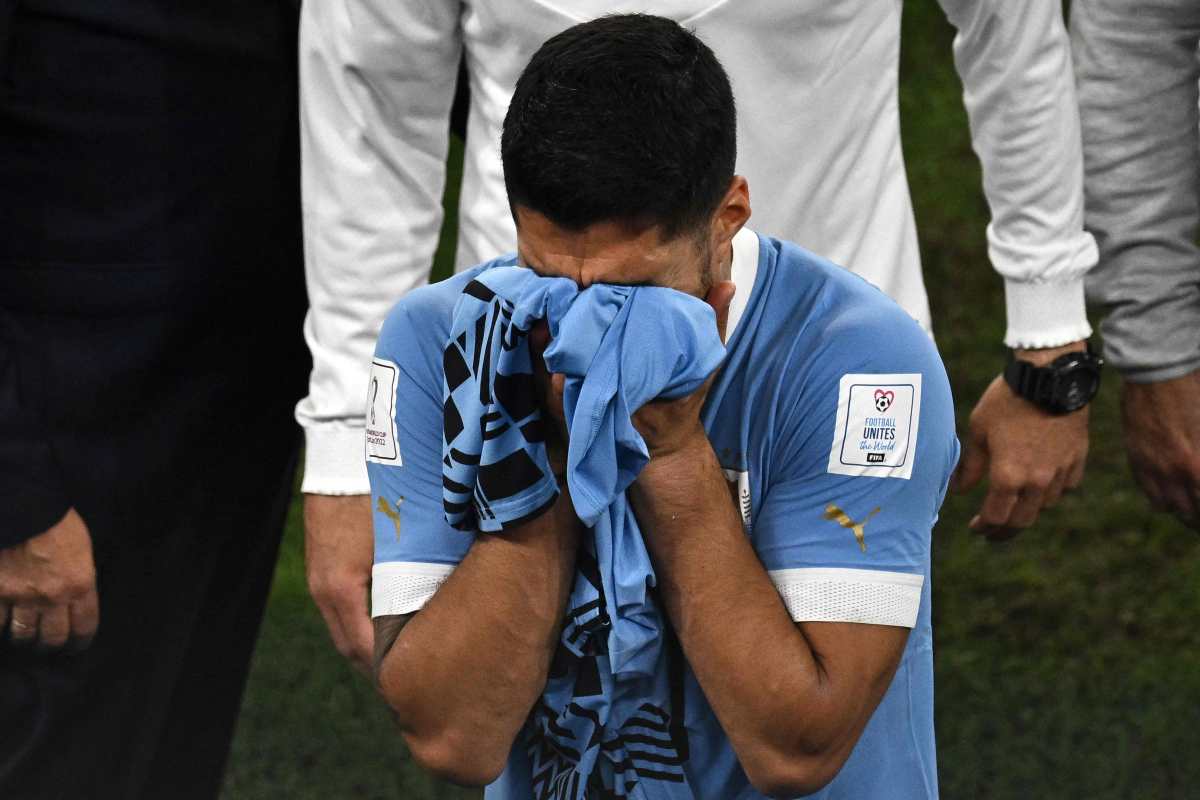 ¡No contuvo las lágrimas! la triste reacción de Luis Suárez al saber que Uruguay quedaba fuera del Mundial de Qatar
