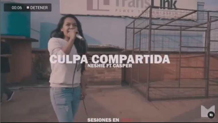 Nesly Lizet Consuegra Monterroso, quien fue localizada muerte en un tonel en la zona 3 de la capital, compartía proyectos de rap en sus redes sociales. (Foto Prensa Libre: captura de pantalla)