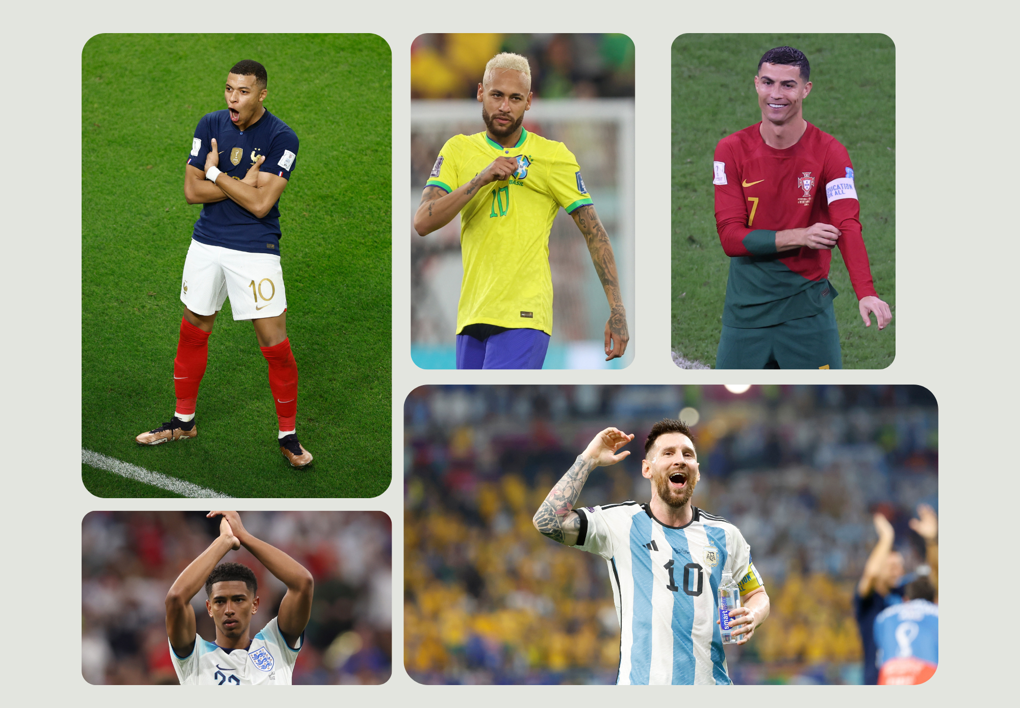 Los cuartos de final contarán con grandes figuras del futbol mundial. (Foto Prensa Libre: EFE)