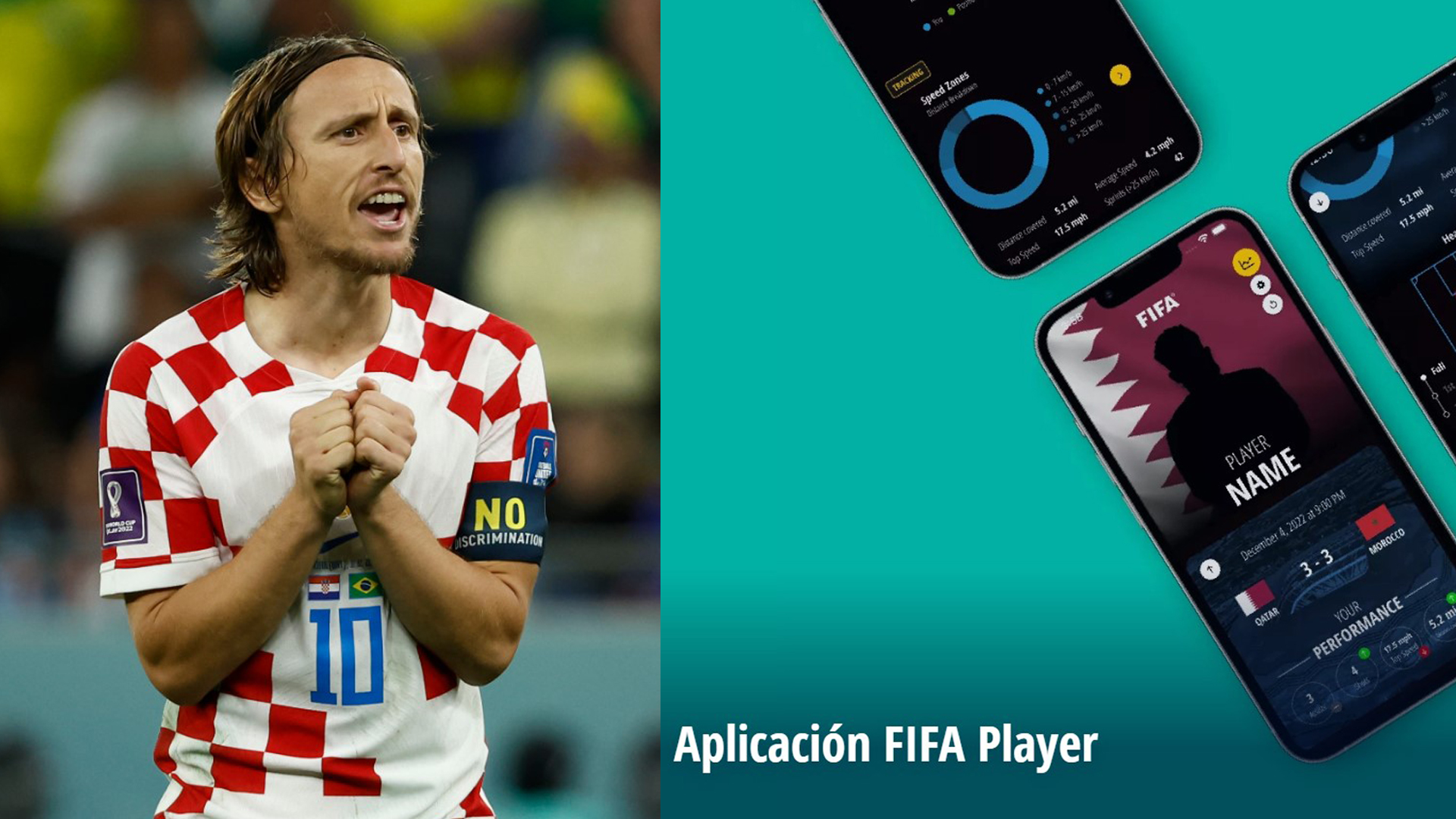 Modric y muchos otros jugadores ya utilizan la Fifa Player App para analizar su rendimiento después de cada partido. (Foto Prensa Libre: FIFA.COM)