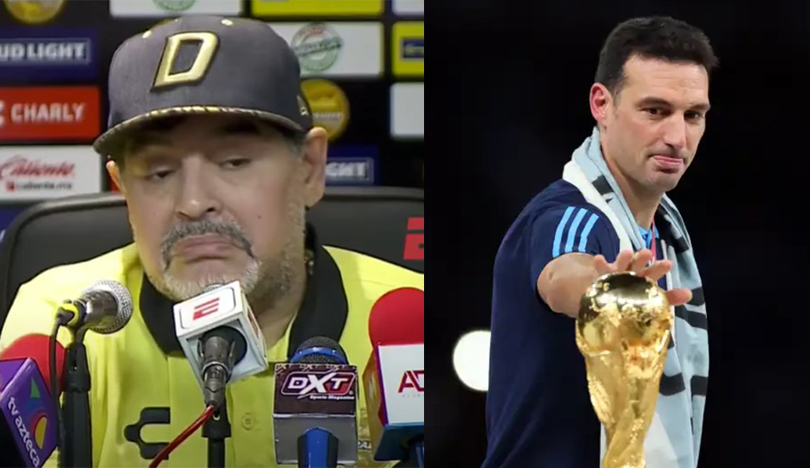 El día en que Maradona dijo que Scaloni no era apto para la Selección de Argentina ni para dirigir un Mundial