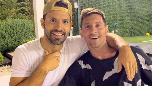 A Agüero y Messi los une una amistad de muchos años. (Foto Prensa Libre: Instagram)