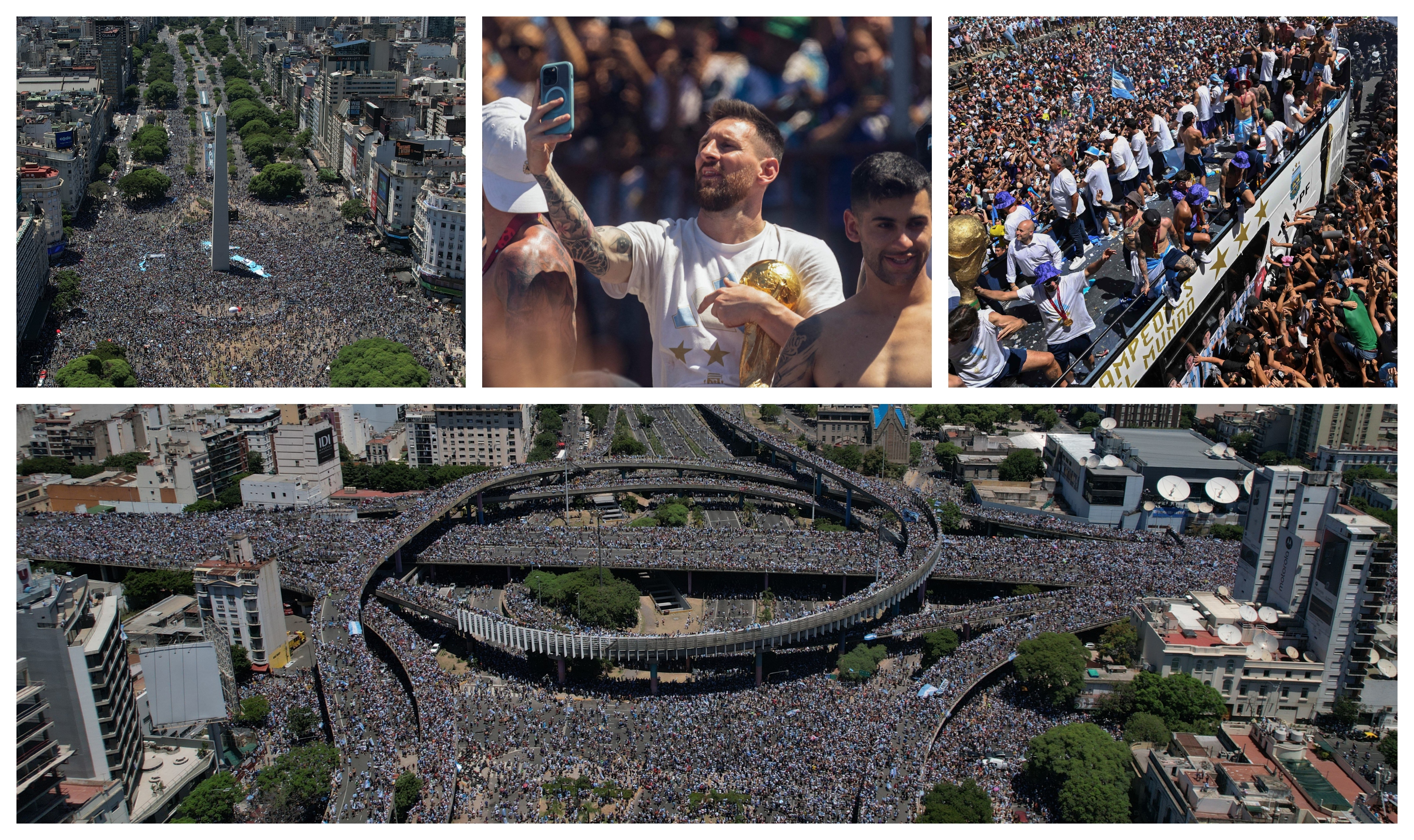 Millones de argentinos celebran en Buenos Aires. (Foto Prensa Libre: EFE y AFP)