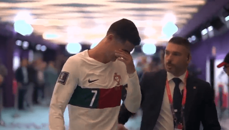 Del Norte Expulsar a Conciso Portugal, fuera de Qatar 2022: el video del llanto desconsolado de  Cristiano tras la clasificación de Marruecos a semifinales