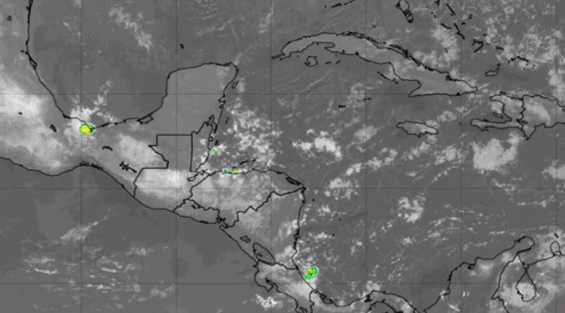 Un sistema de alta presión afecta el territorio nacional y por eso se esperan lluvias y nublados en gran parte del país. (Foto Prensa Libre: Insivumeh)