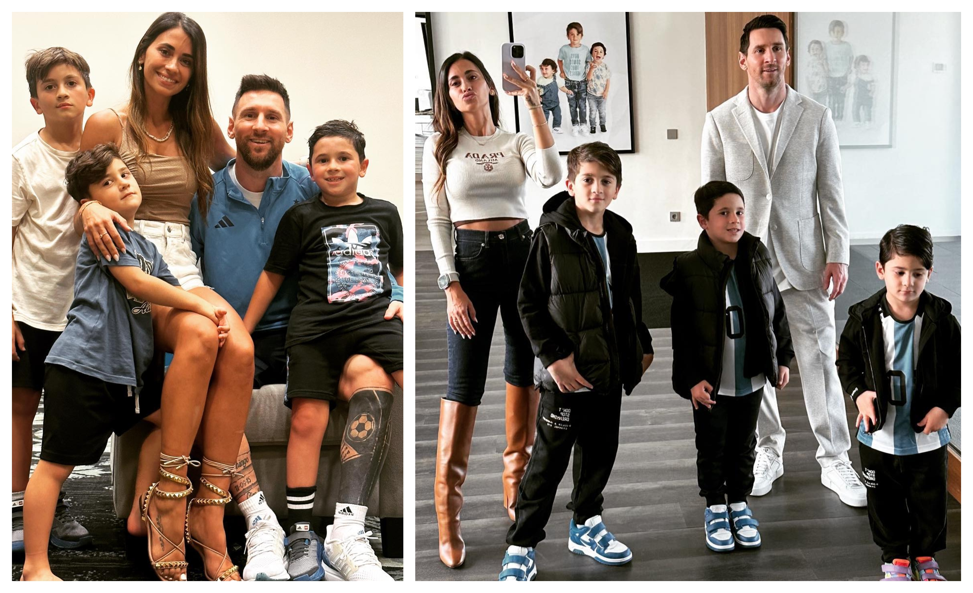 Lionel Messi, actual campeón del mundo, envío en mensaje de Fin de Año junto a su familia. (Fotos Lionel Messi).