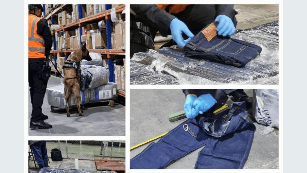 Envian droga a Guatemala impregnada en pantalones colombianos