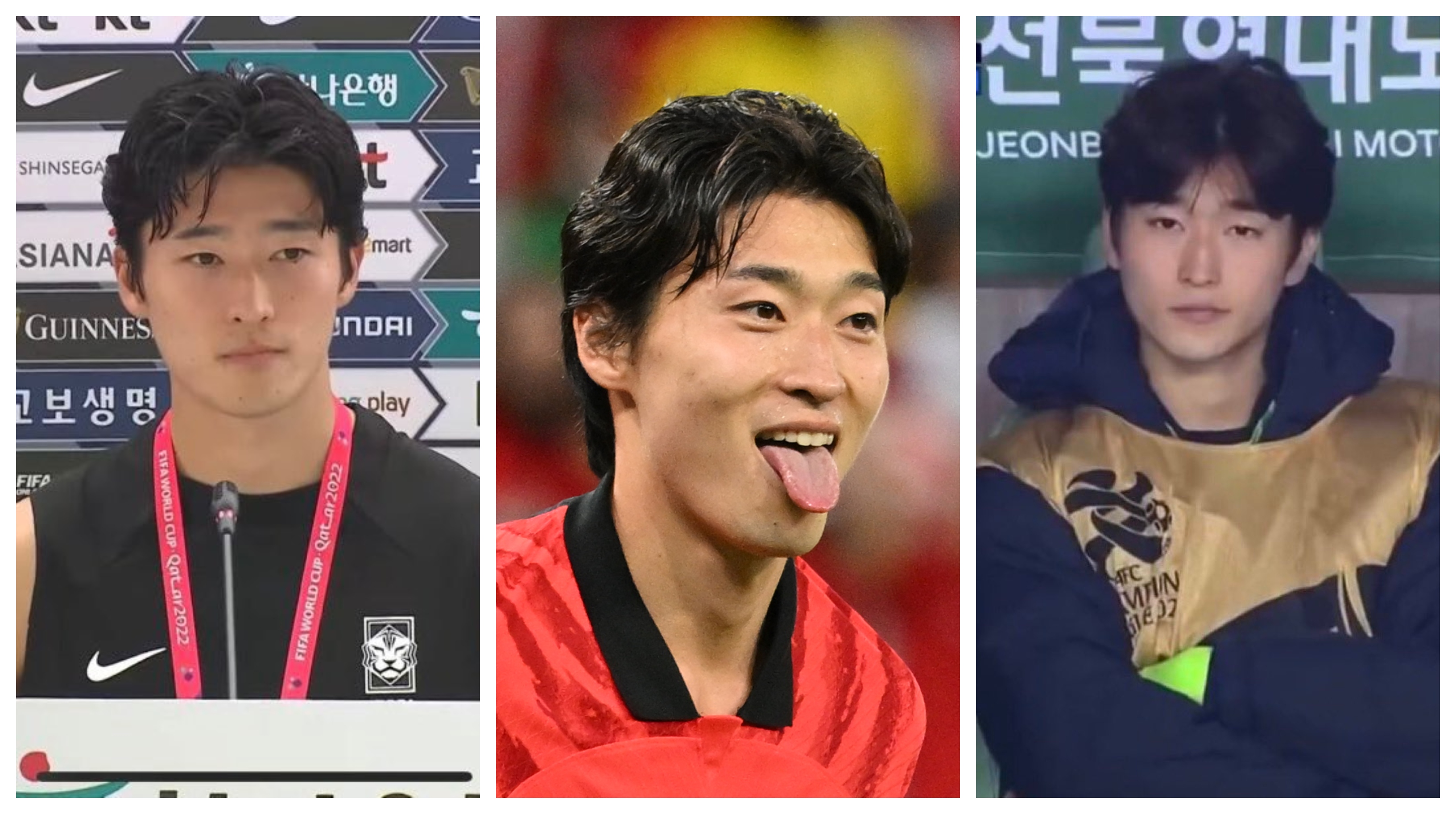 Cho Gue-sung, de la selección de Corea del Sur, ha ganado popularidad en el Mundial de Qatar 2022. (Foto Prensa Libre: Captura y AFP)