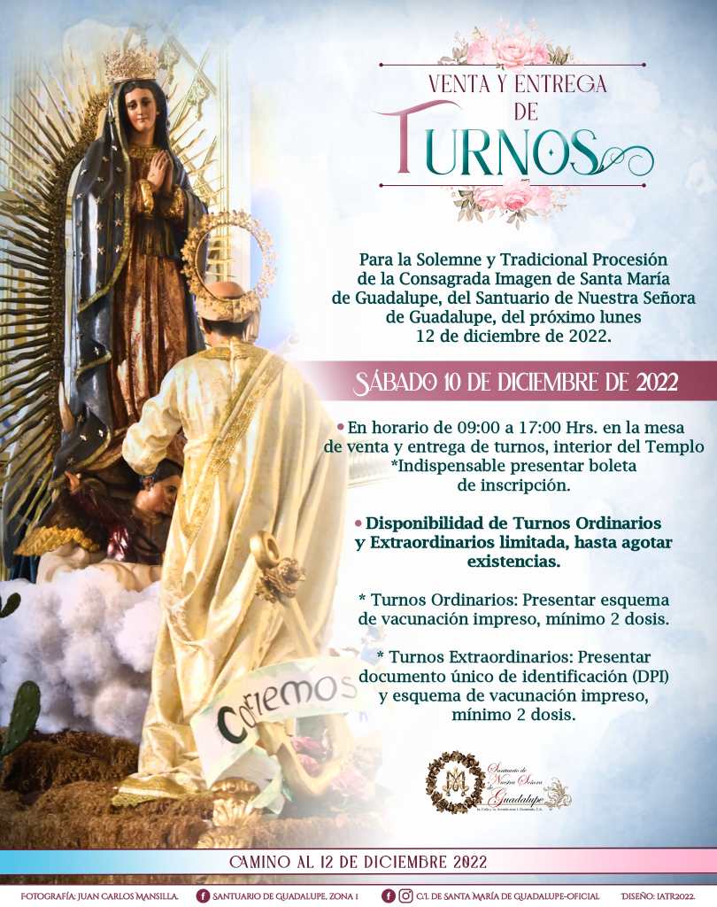 Virgen de Guadalupe: Conozca las actividades que se realizaran en el Santuario en zona 1 
